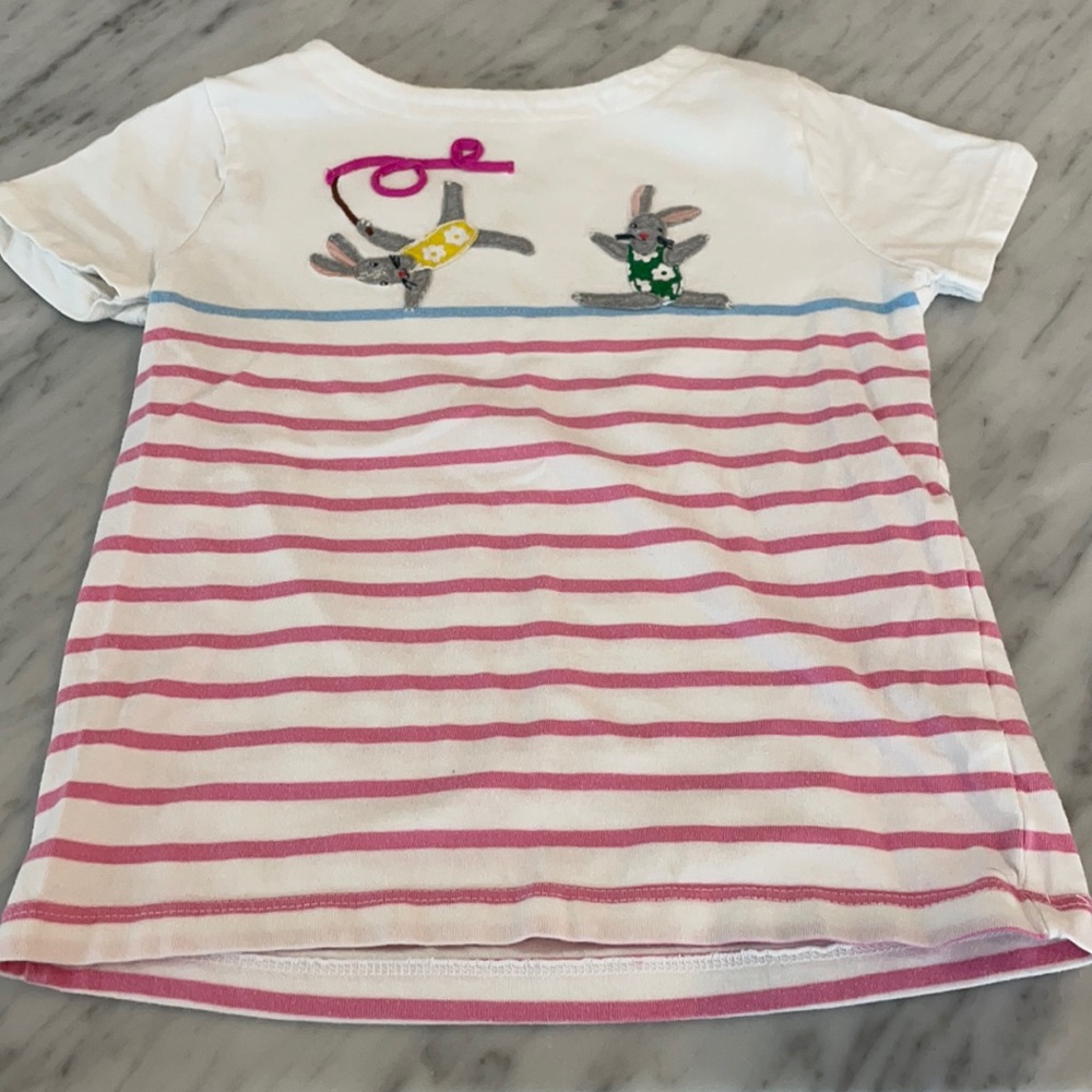 Mini Boden Bunny Appliqué Shirt